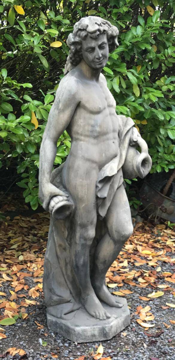 Reconstituted stone garden statue