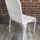 White woven resin garden chair