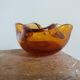 Murano style amber glass ashtray