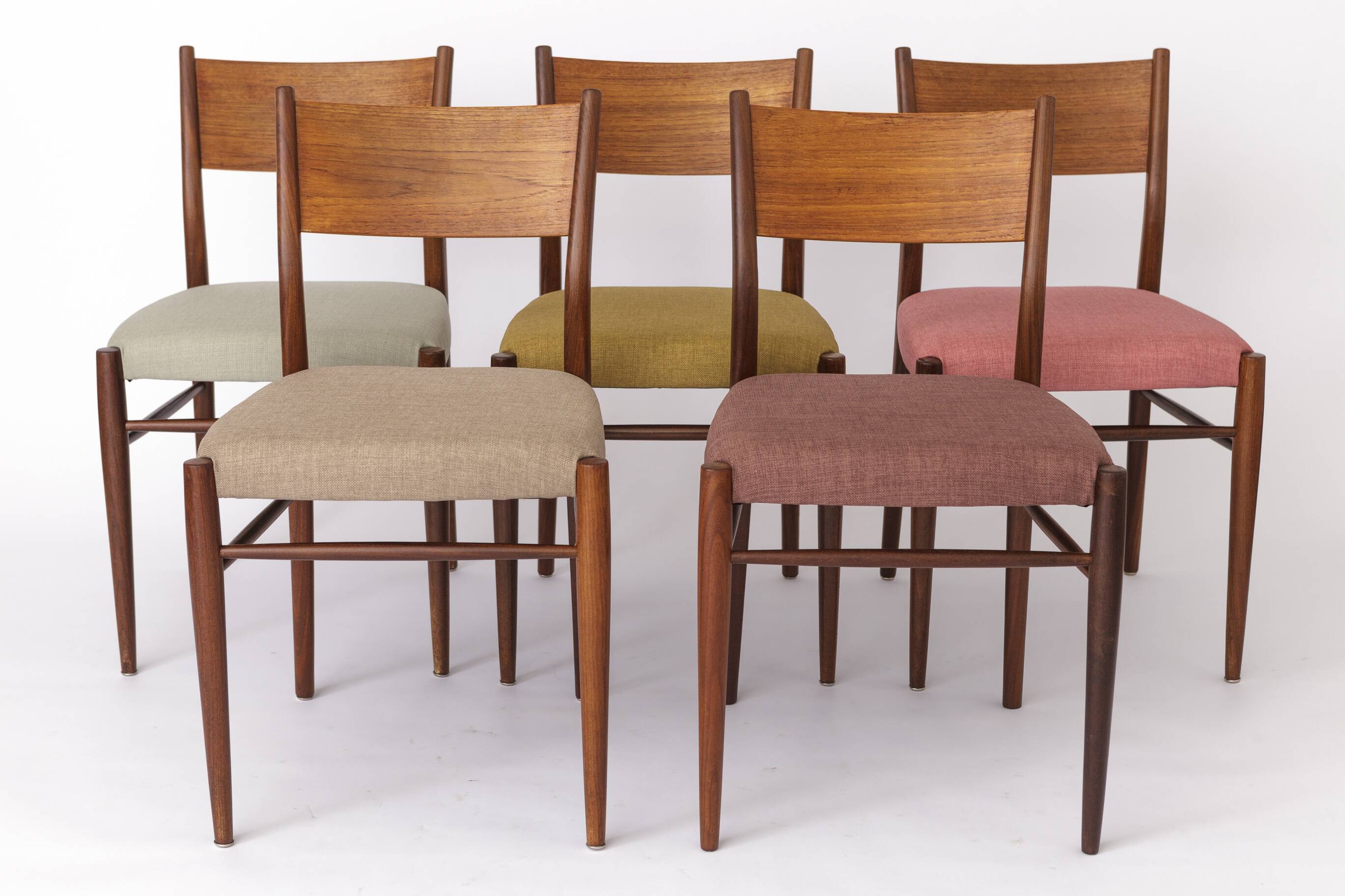 5 Lübke Chairs 1960s Germany Vintage