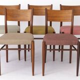 5 Lübke Chairs 1960s Germany Vintage