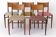 5 Lübke Chairs 1960s Germany Vintage