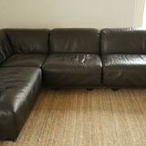 Canapé Modulaire Flandra en Cuir par Vico Magistretti pour Cassina, Italie, années 1970