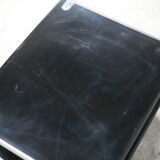 Coffee table "space age" in black lacquered steel