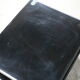 Coffee table "space age" in black lacquered steel