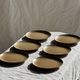 Set of 6 dessert plates in stoneware Village France D20