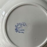 Set of 9 hollow plates 1900 "Butterfly" FF Pexonne