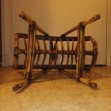 Rattan magazine holder