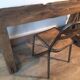 Workbench out of his barn wood