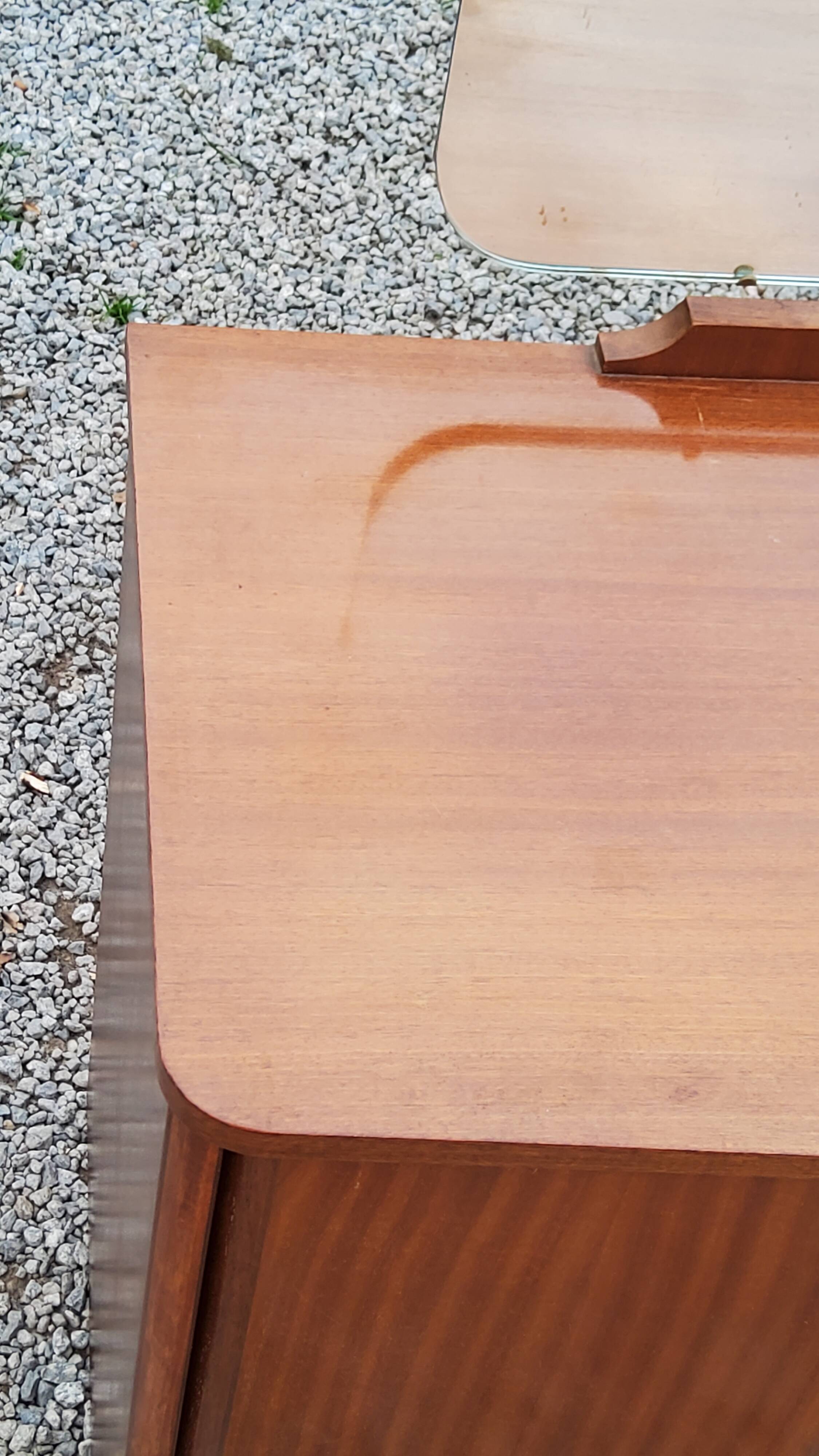 Vintage 1960s mahogany dressing table chest of drawers