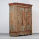Rustic Farmhouse Painted Folk Art Bridal Cabinet dated 1806