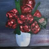 Red bouquet table