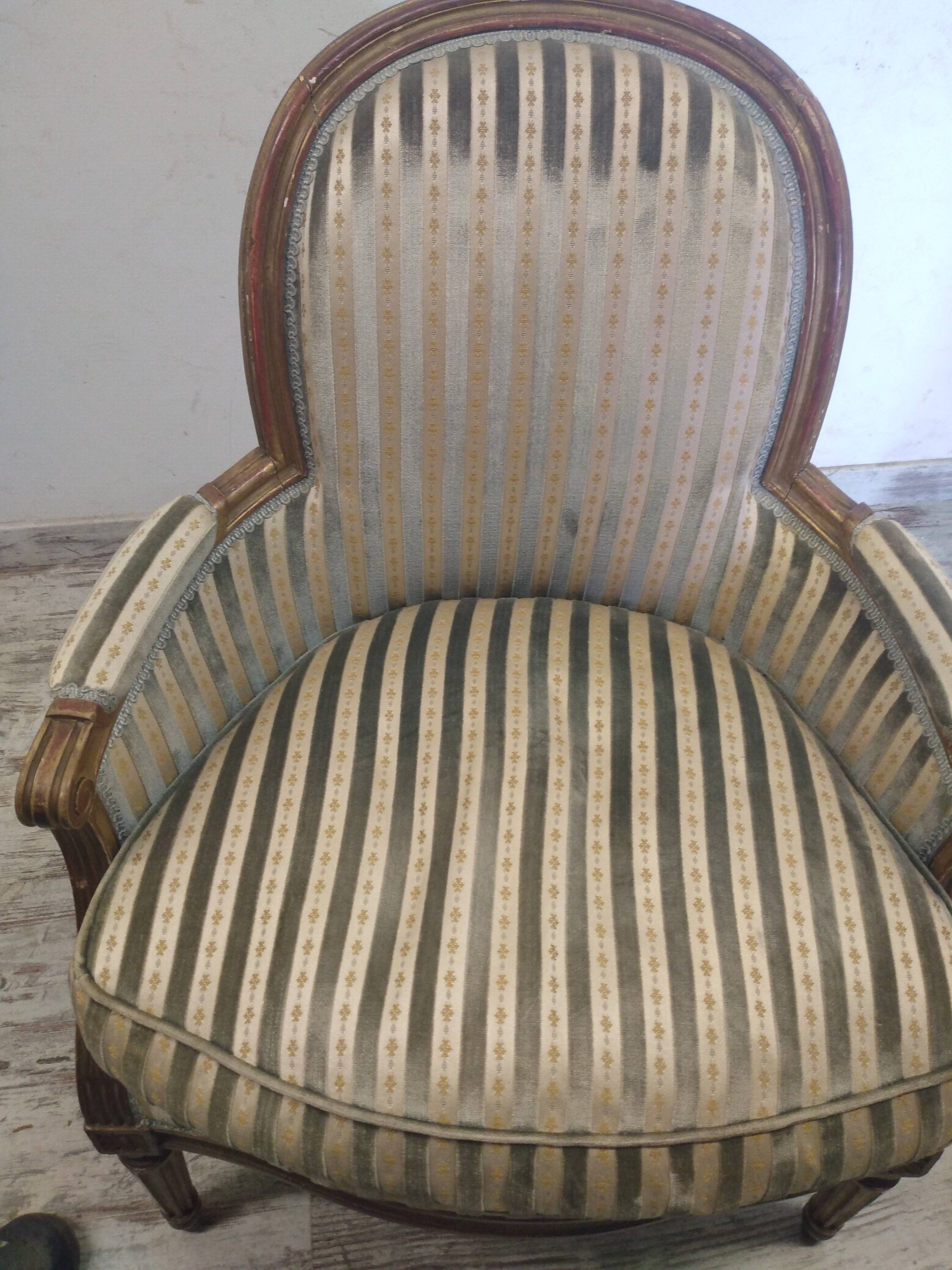 Louis XVI style bergère armchairs