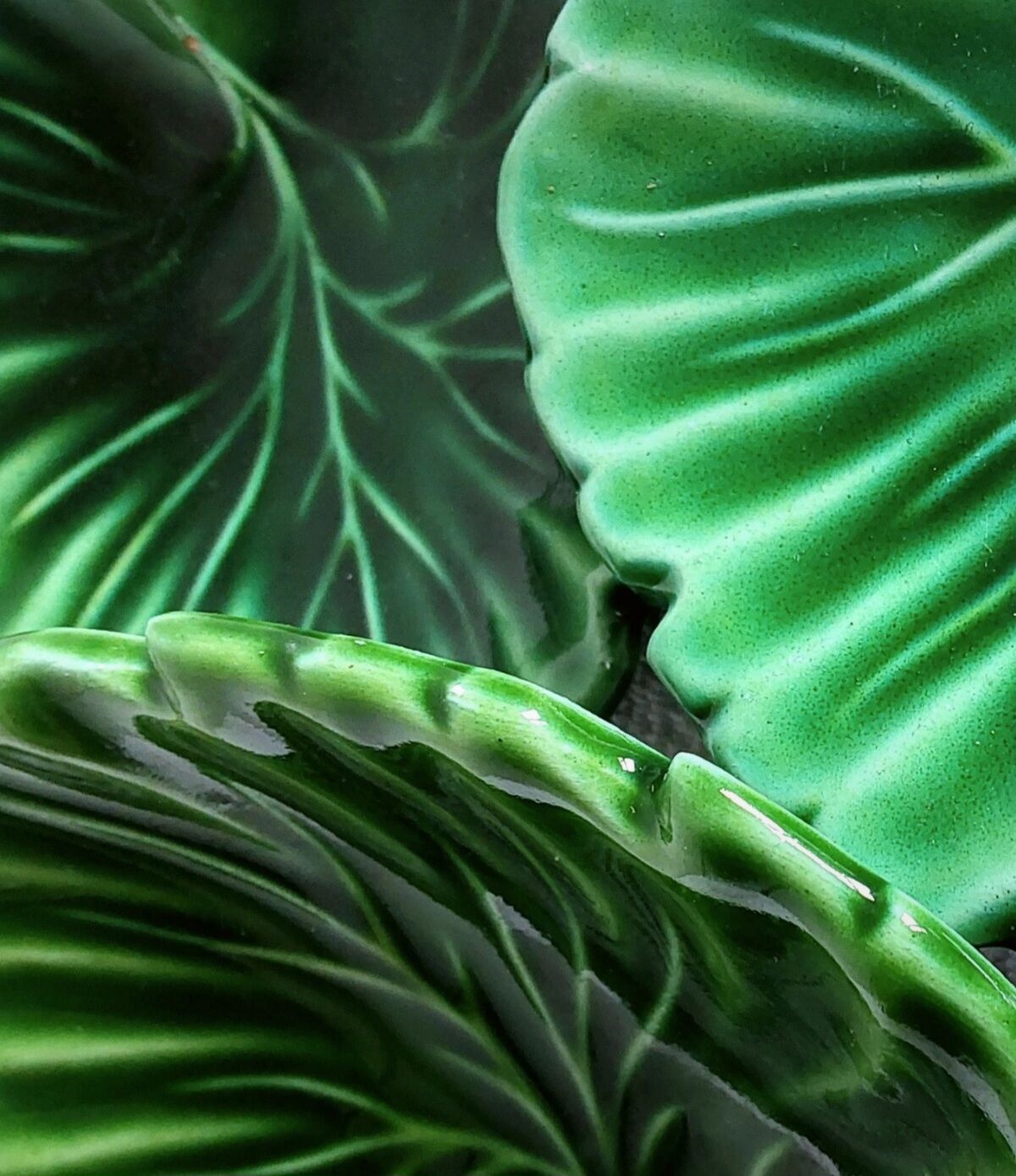 Three. Vintage leaf decoration pockets