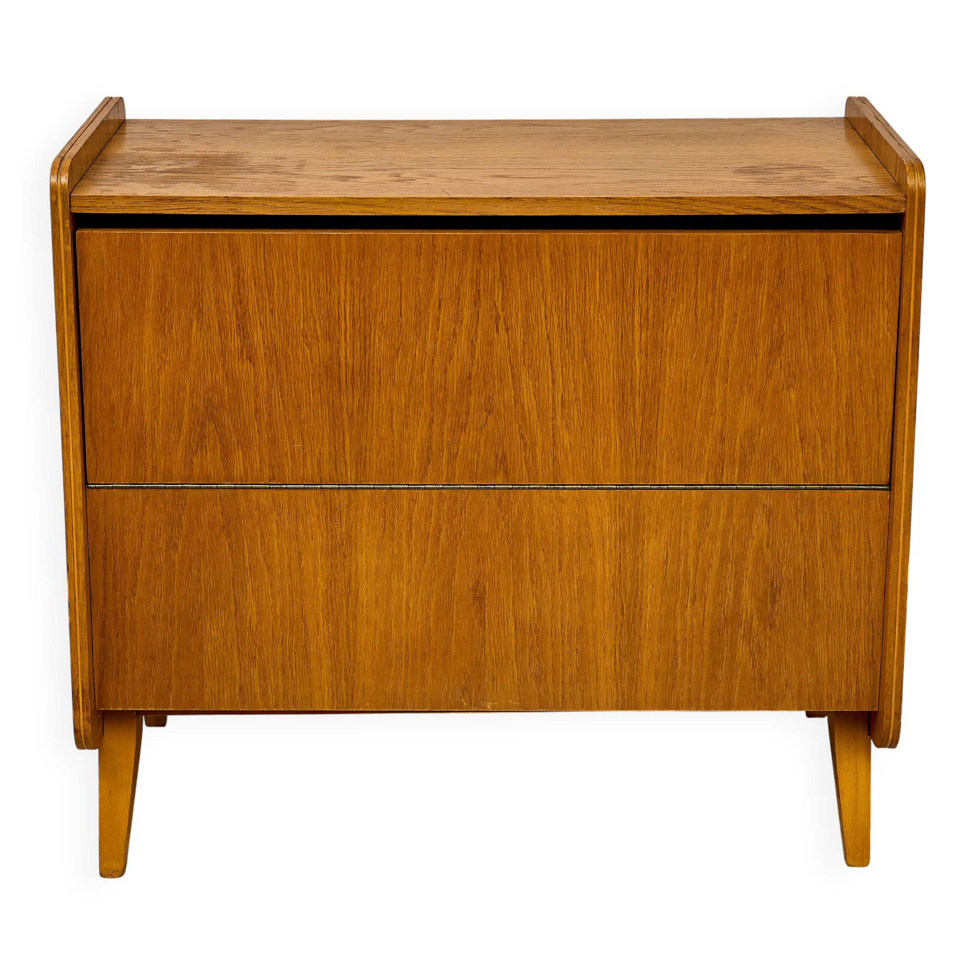 Vintage Bedding Cabinet 1960s Czechoslovakia