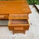 American desk in solid oak wood with 5 drawers