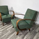 Set of Vintage Armchairs by Jindrich Halabala, 1940s