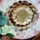 Set of 2 empty pocket gilded brass leaves