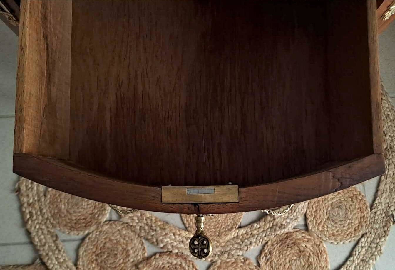 Louis XVI style marquetry bedside table