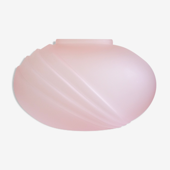 Pink glass vase art deco style