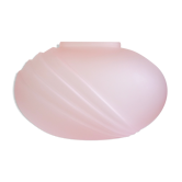 Vase rose en verre style art déco