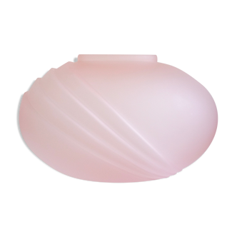 Pink glass vase art deco style