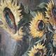 "Sunflowers" Oil on canvas signed