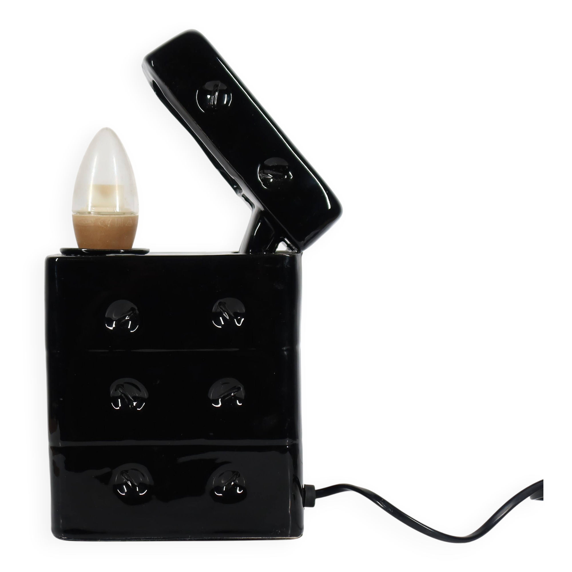 Black Ceramic Lighter Lamp
