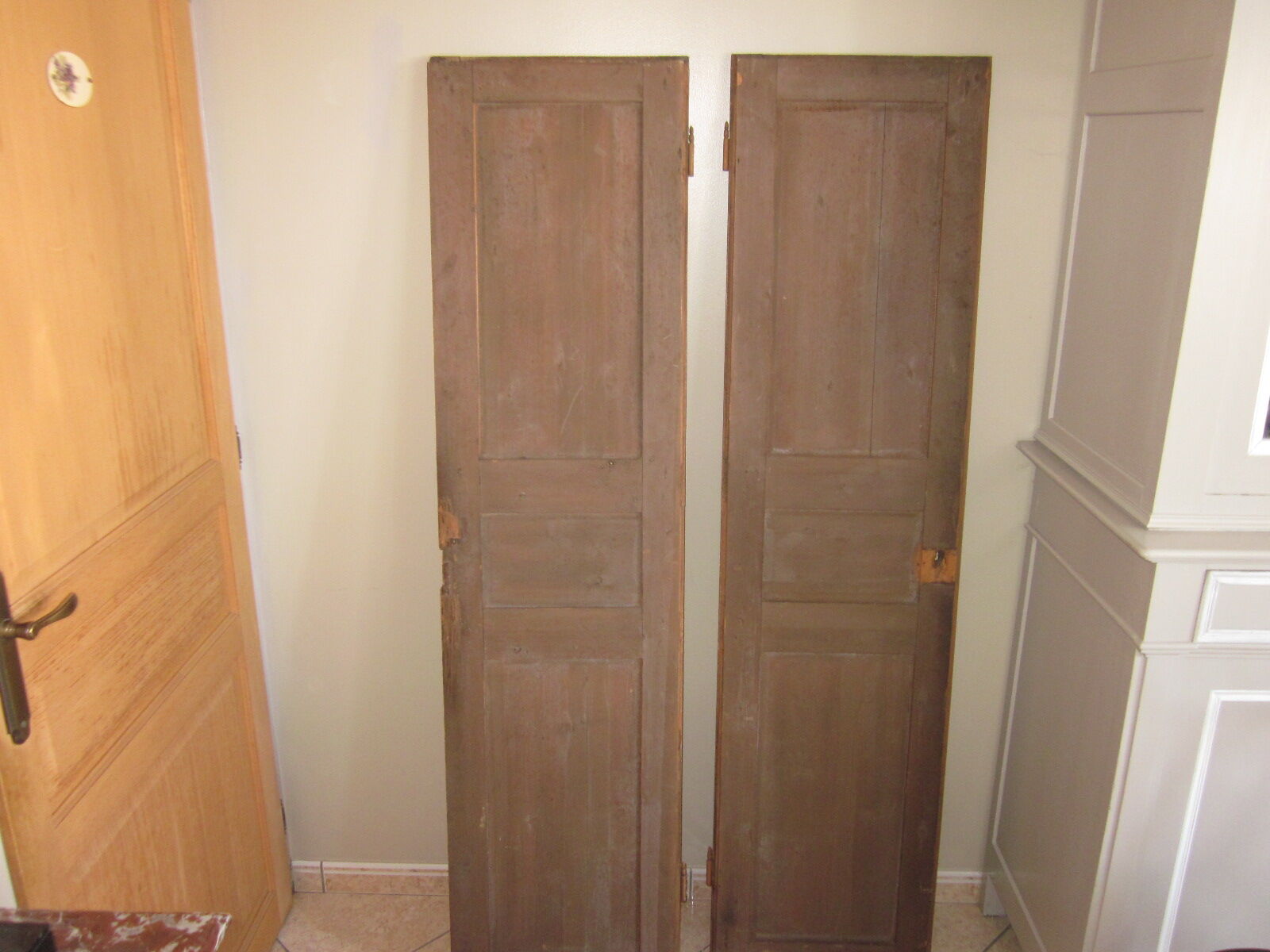 Paire de porte de placard ancienne