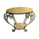 Table basse Art Déco en fer forgé a plateau de marbre XX siècle