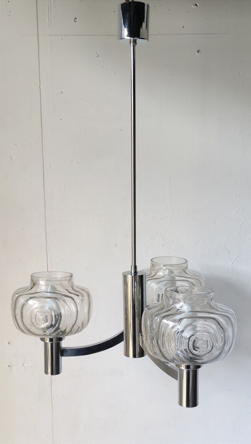 Chrome chandelier from the 70s