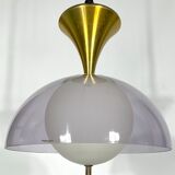Vintage brass Stilux Milano chandelier, Italy 1960s