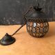 Pressed moulded glass hanging lamp multicolored mosaic