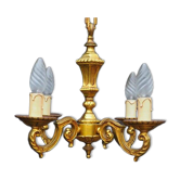 Lustre 4 feux en bronze