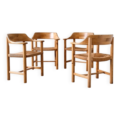 Chaises de salle à manger en bois de pin par Rainer Daumiller - Lot de 4