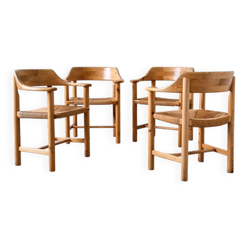 Dining chairs in pine wood by Rainer Daumiller - Set of 4
