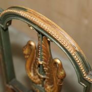 Paire Antique Chaises d'Appoint William Kent Empire Sculptées en Cygne
