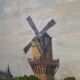 Painting „The Windmill above the Marina”, Scandinavian design, 1970s