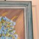 oil painting canvas still life flower bouquet blue violet Lyla