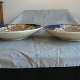 Pair of dishes in Satsuma Kyoto Kinkozan faience late nineteenth