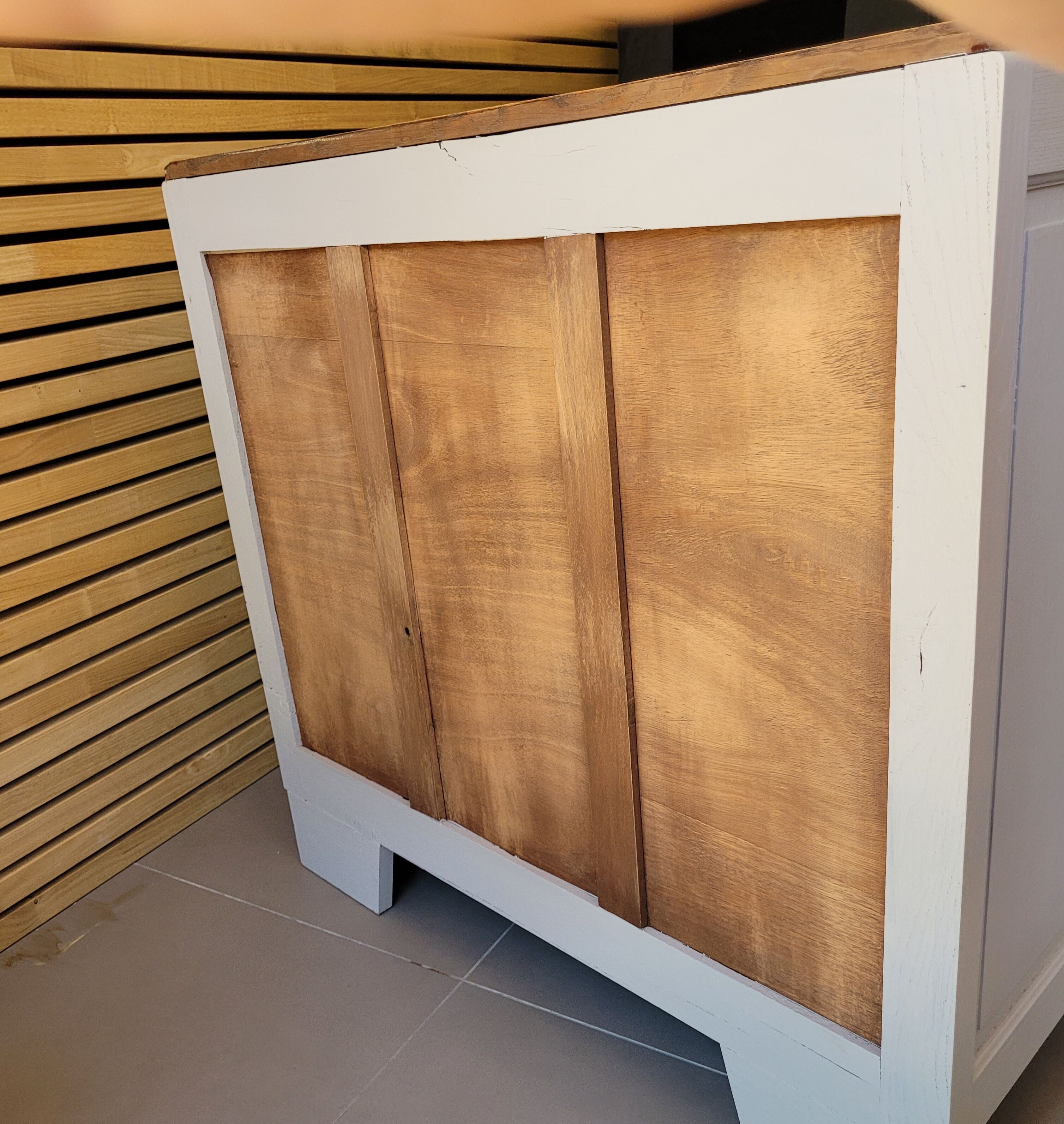 Art Deco chest of drawers with moustache encroachment