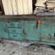 Former industrial workbench in metal