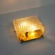 Pair of 1970s Italian brass & Murano glass wall lights