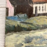 Oil on vintage panel