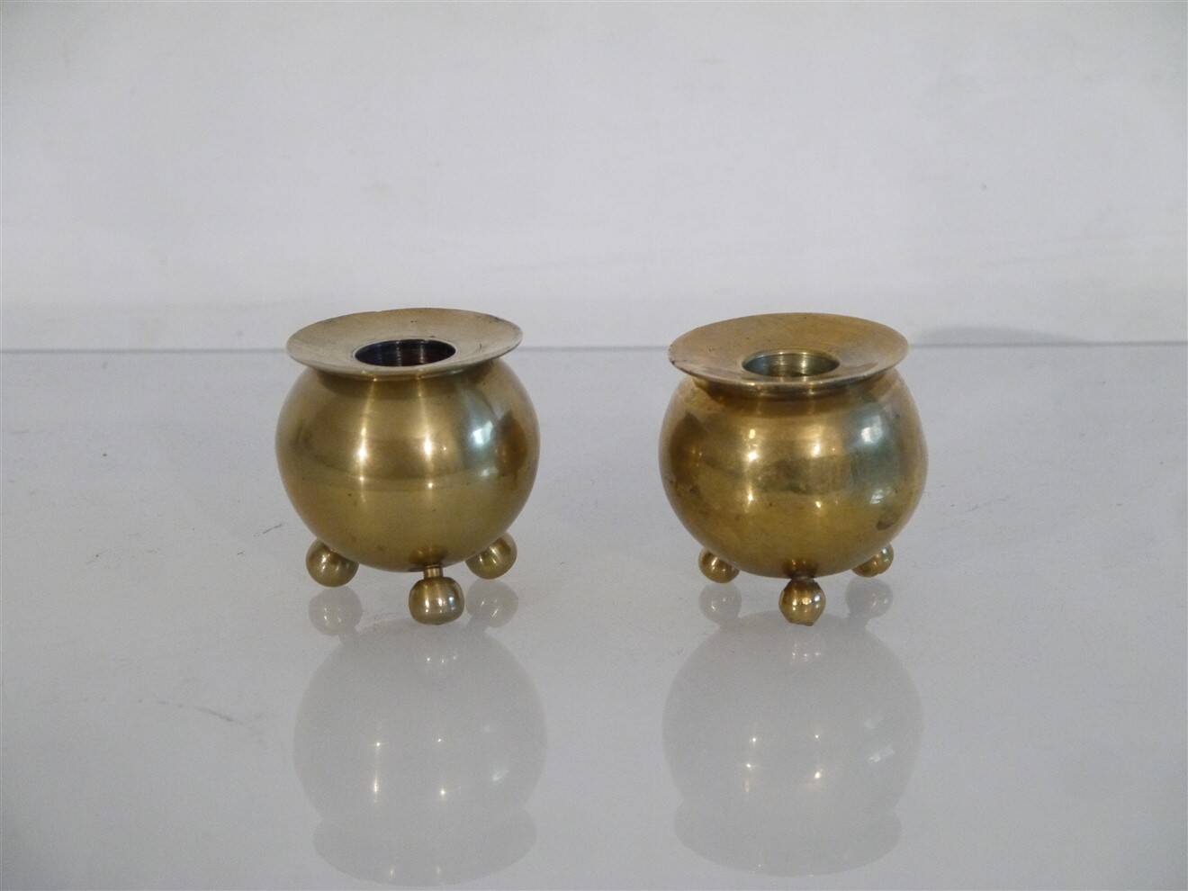 Pair of Swedish brass candlesticks 1970