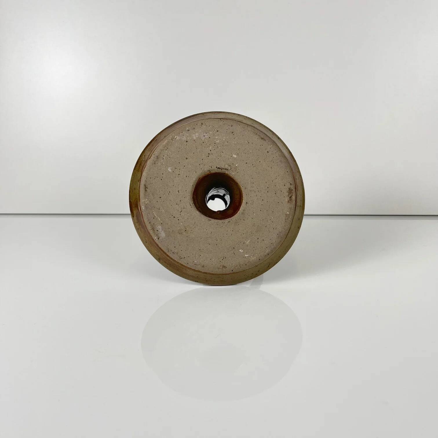 Stoneware hand candlestick