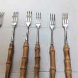 6 bamboo forks
