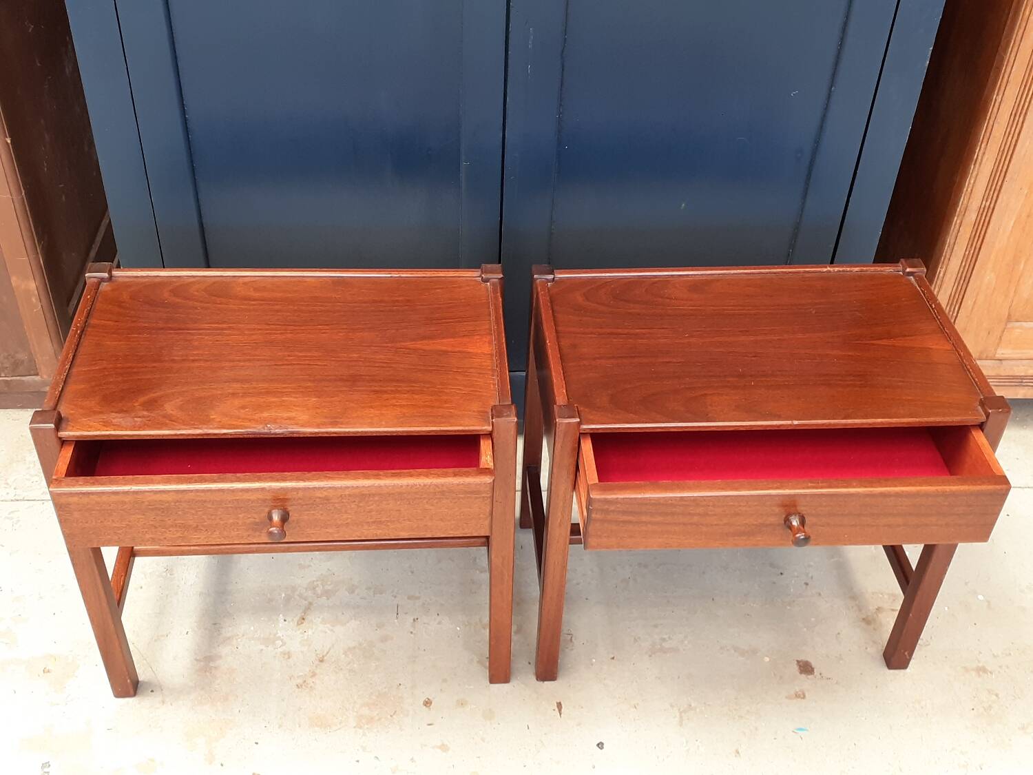 Pair of Scandinavian bedside tables