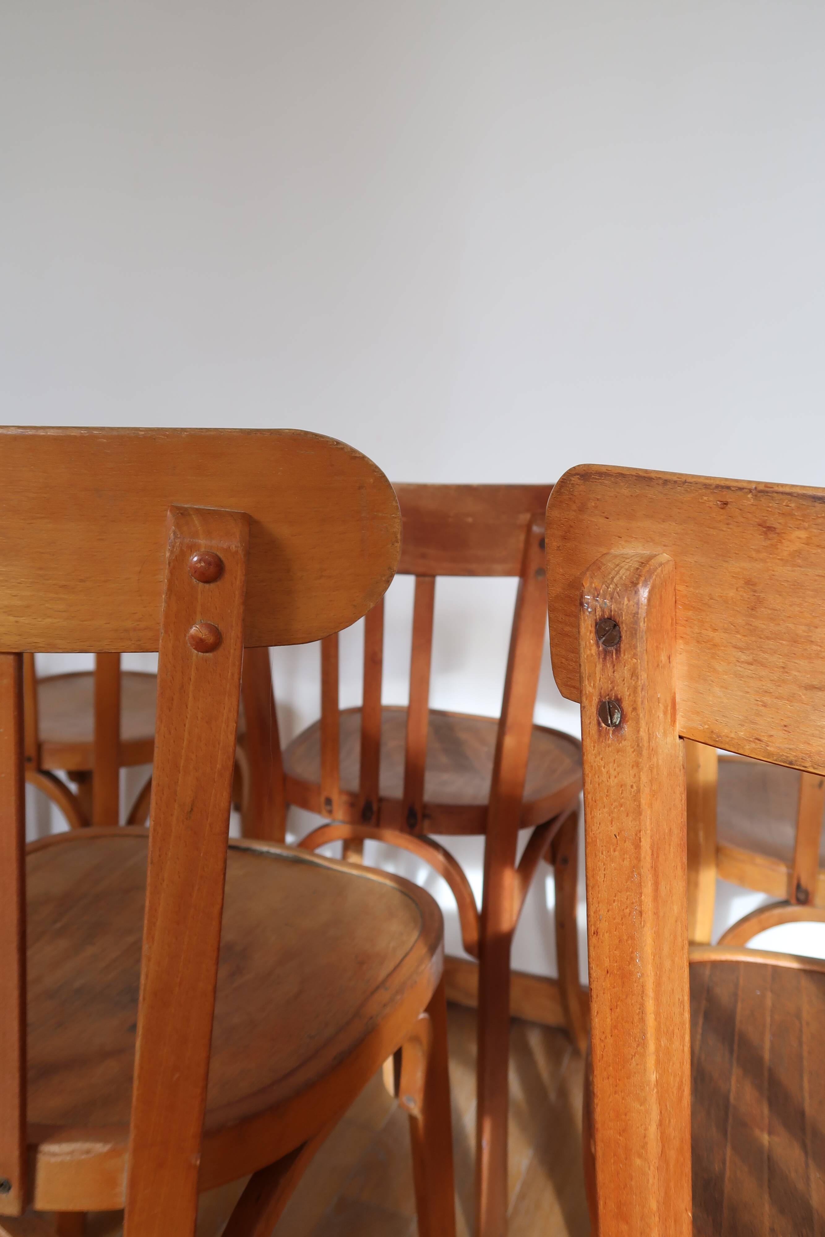 Set of 10 baumann bistro chairs