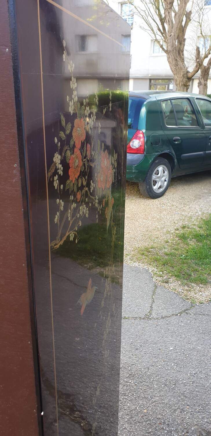 Chinese lacquer TV cabinet from the seventies